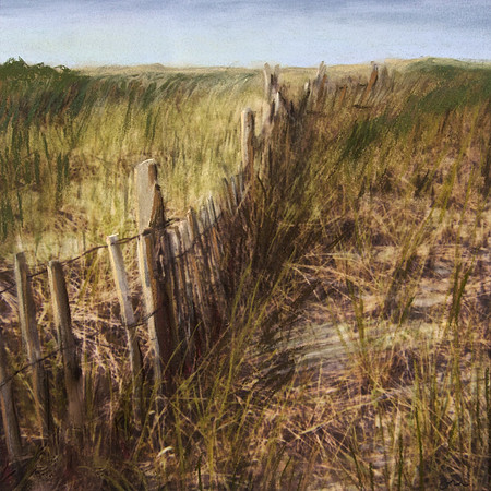 Beach Fence with Pastel