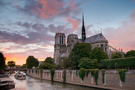 Paris, Notre Dame and Sunset