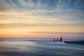 Beach Walk at Sunset