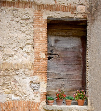 Door Detail with Flowers