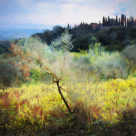 Tuscan Countryside  (encaustic)